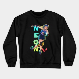 Neon Valorant Rollerblade Crewneck Sweatshirt